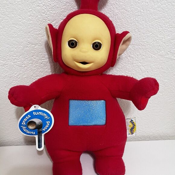 Vintage Playskool Teletubbies Talking 15" Po Red Plush Doll Toy Works 1998 - Picture 3 of 15